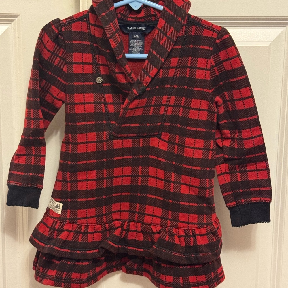 Ralph Lauren Red and Black Checkered Dress